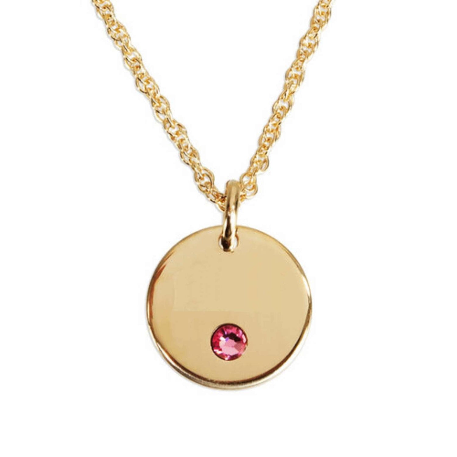 Circle Name Birthstones Necklace
