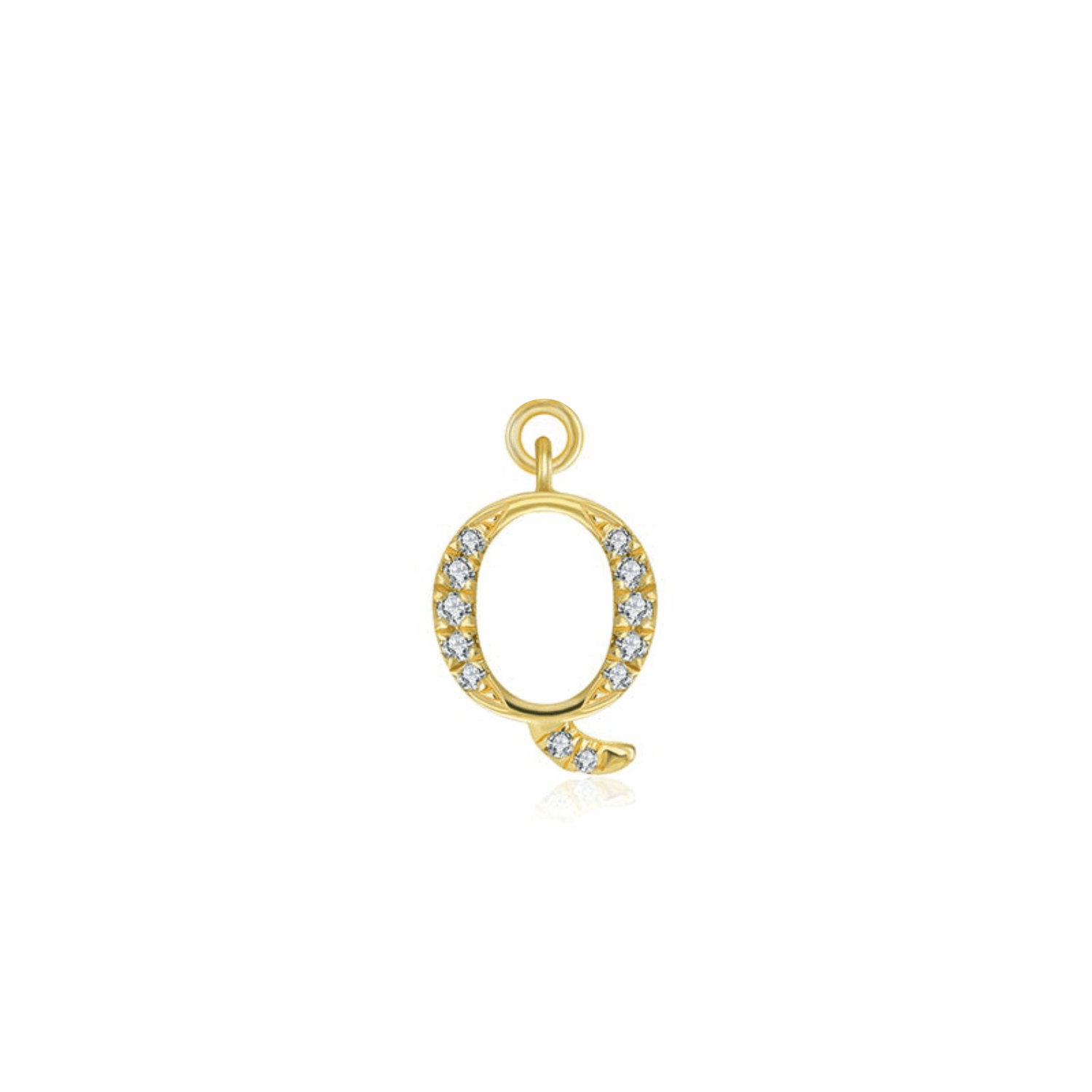 Iced Letter " Q " Pendant