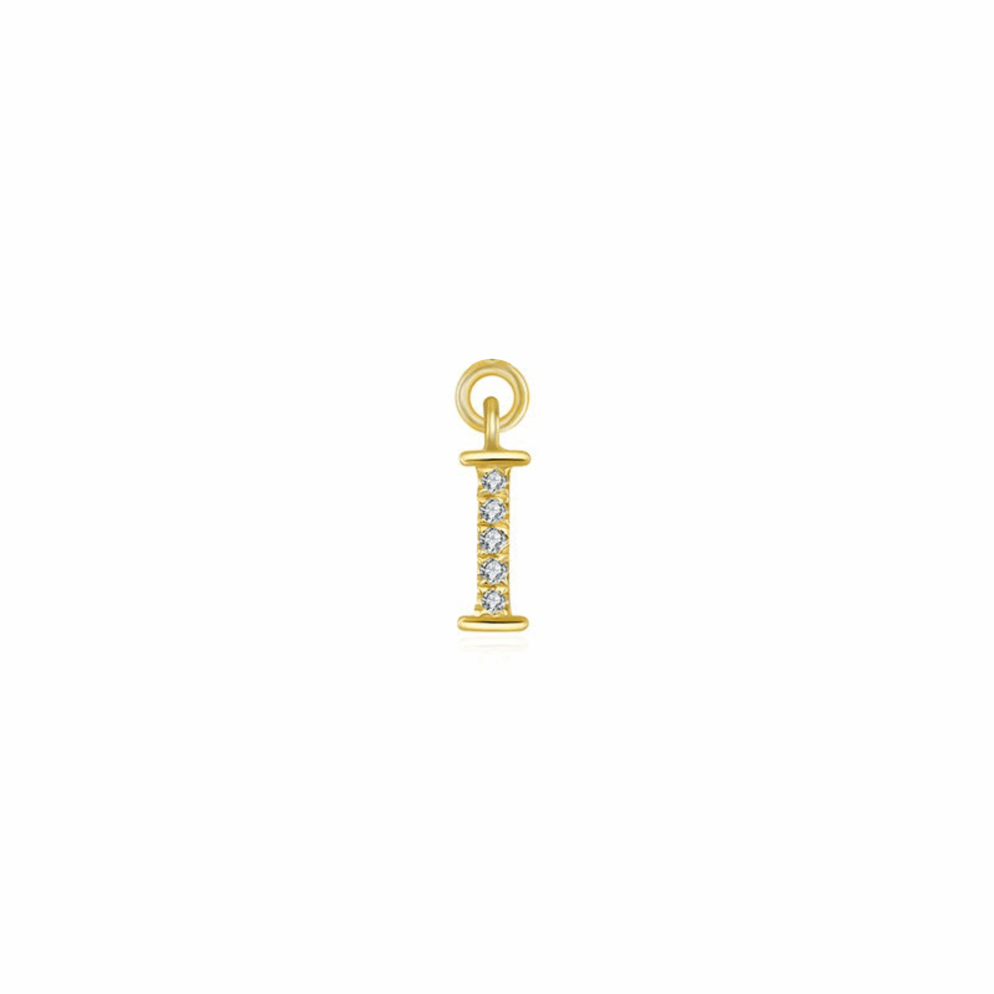 Iced Letter " I " Pendant