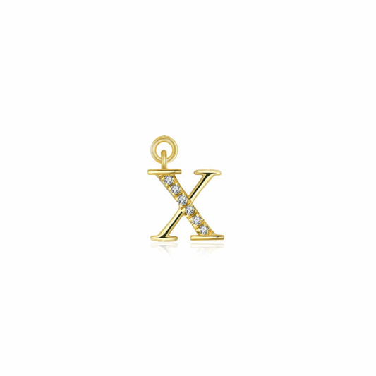 Iced Letter " X " Pendant