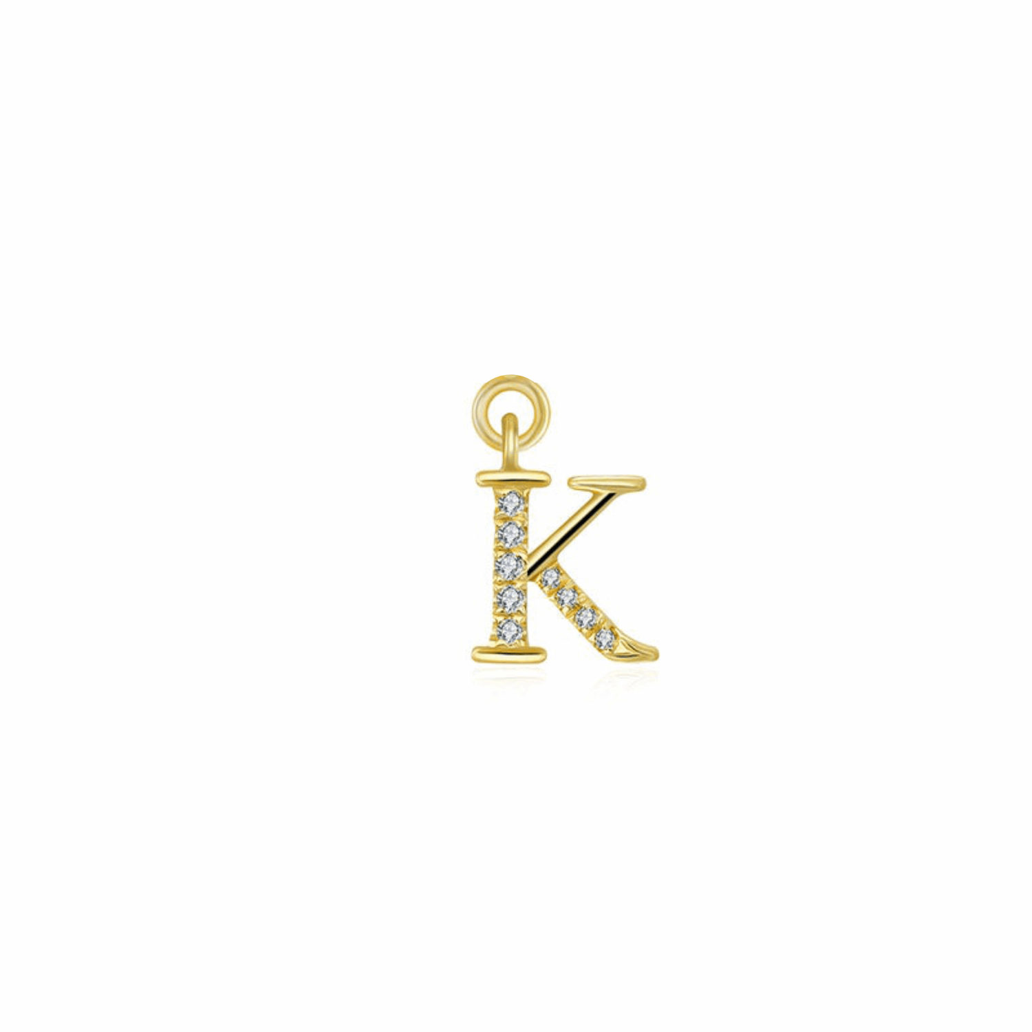 Iced Letter " K " Pendant