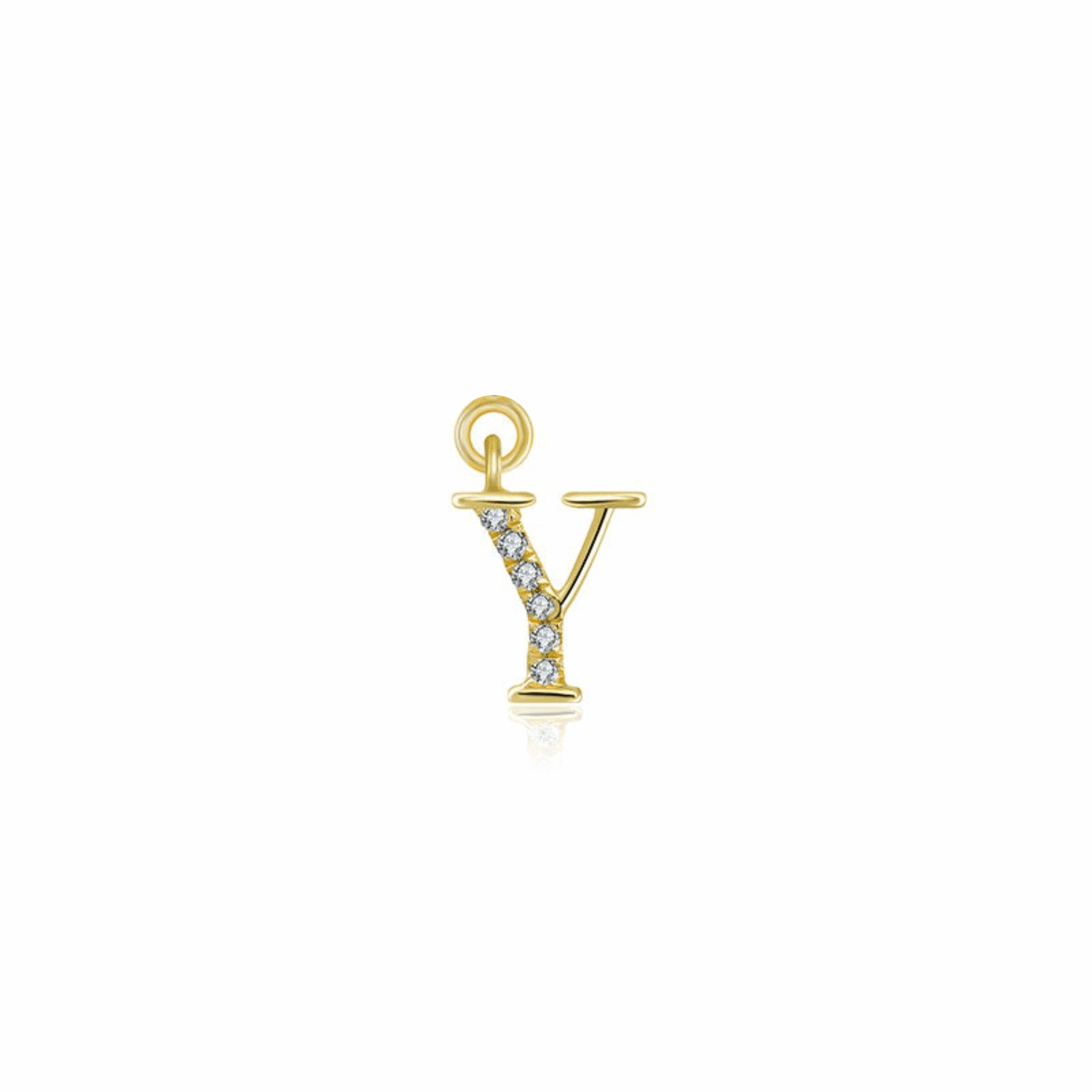 Iced Letter " Y " Pendant