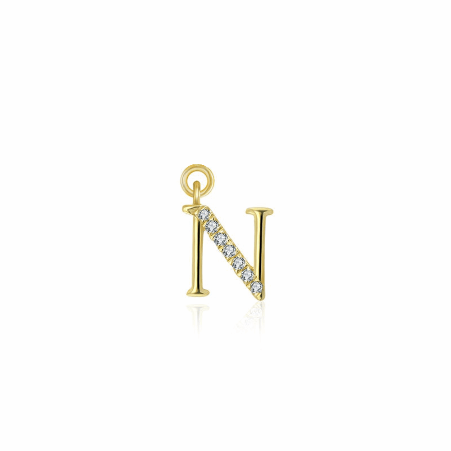Iced Letter " N " Pendant