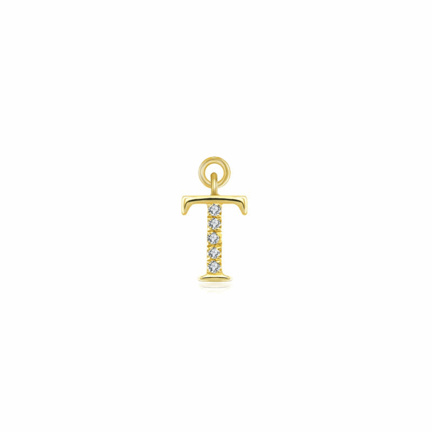 Iced Letter " T " Pendant