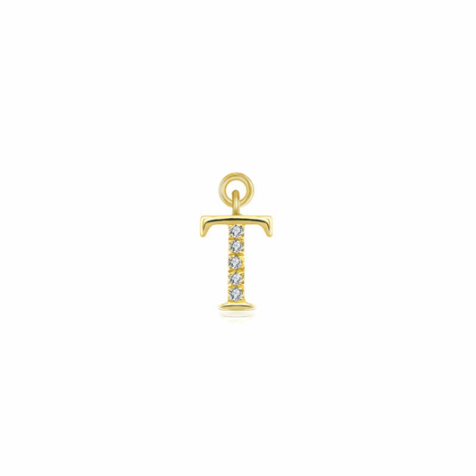 Iced Letter " T " Pendant