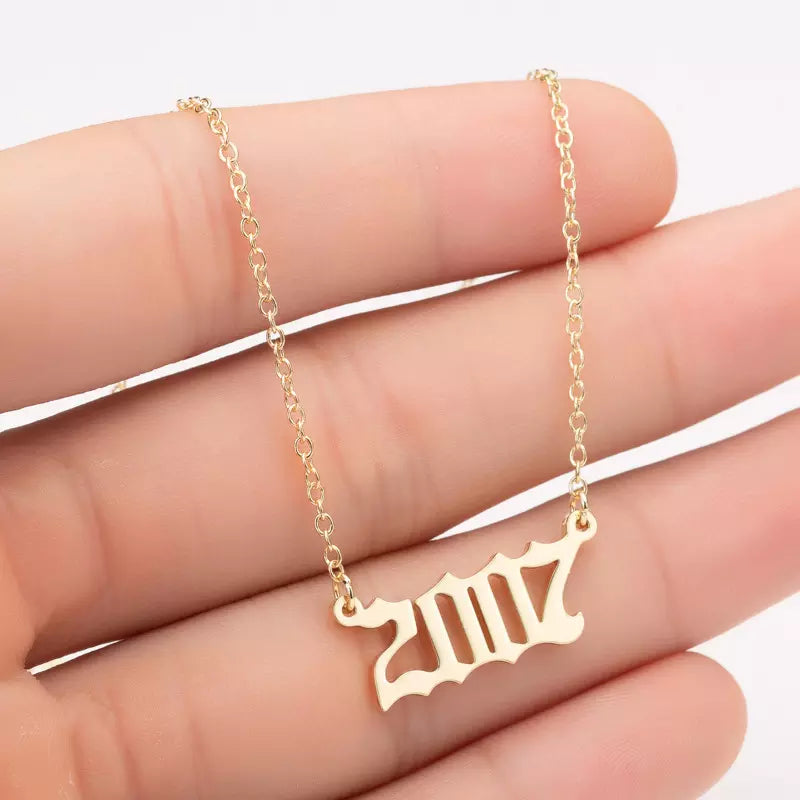Prime & Pure 9K Yellow Gold Birthyear Necklace 2007