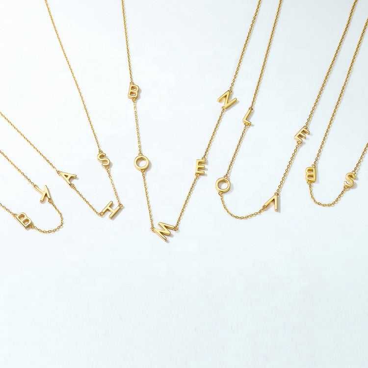 Spaced Letters Name Necklace