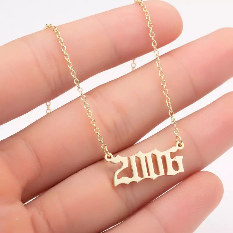 Prime & Pure 9K Yellow Gold Birthyear Necklace 2006
