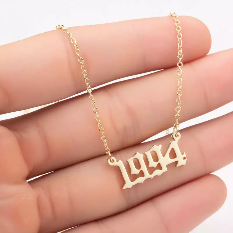 Prime & Pure 9K Yellow Gold Birthyear Necklace 1994