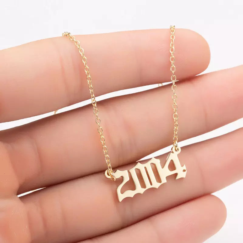 Prime & Pure 9K Yellow Gold Birthyear Necklace 2004