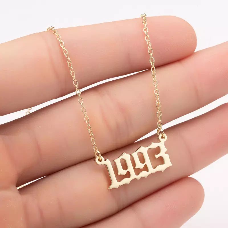 Prime & Pure 9K Yellow Gold Birthyear Necklace 1993