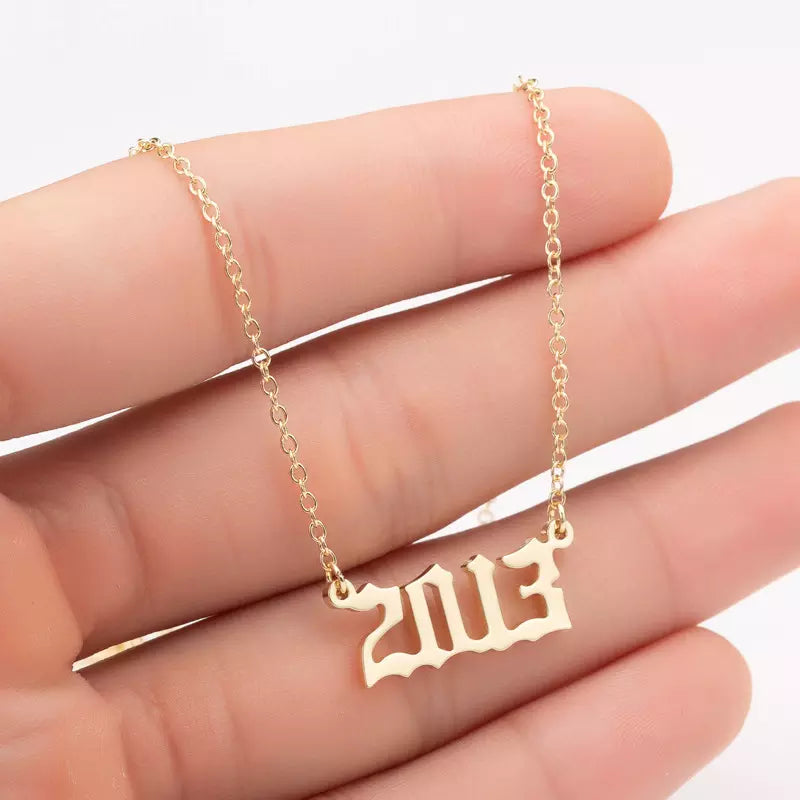 Prime & Pure 9K Yellow Gold Birthyear Necklace 2013