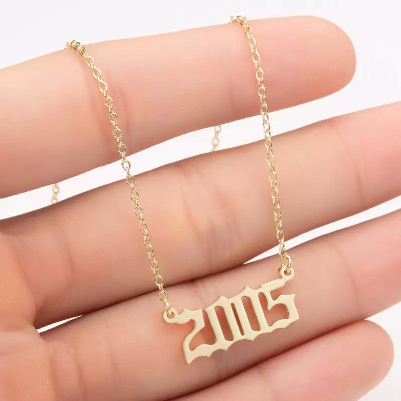 Prime & Pure 9K Yellow Gold Birthyear Necklace 2005
