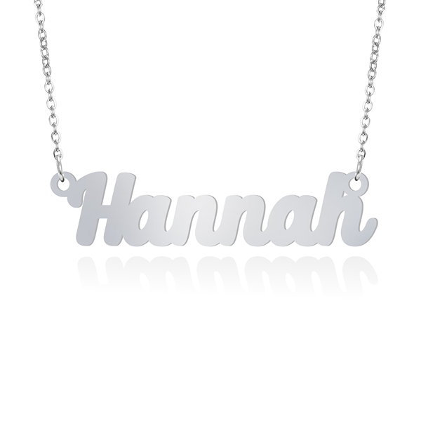 Prime & Pure 9K White Gold Name Necklace Hannah