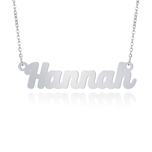 Prime & Pure 9K White Gold Name Necklace Hannah