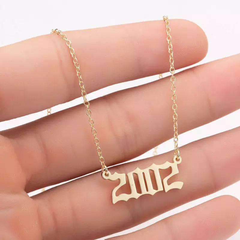 Prime & Pure 9K Yellow Gold Birthyear Necklace 2002