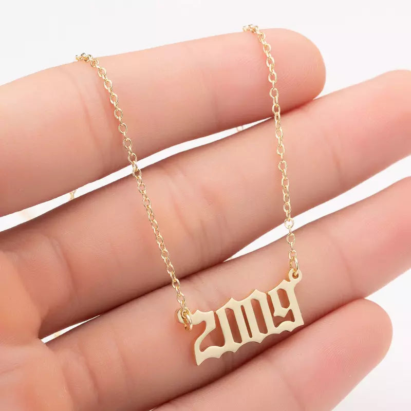 Prime & Pure 9K Yellow Gold Birthyear Necklace 2009