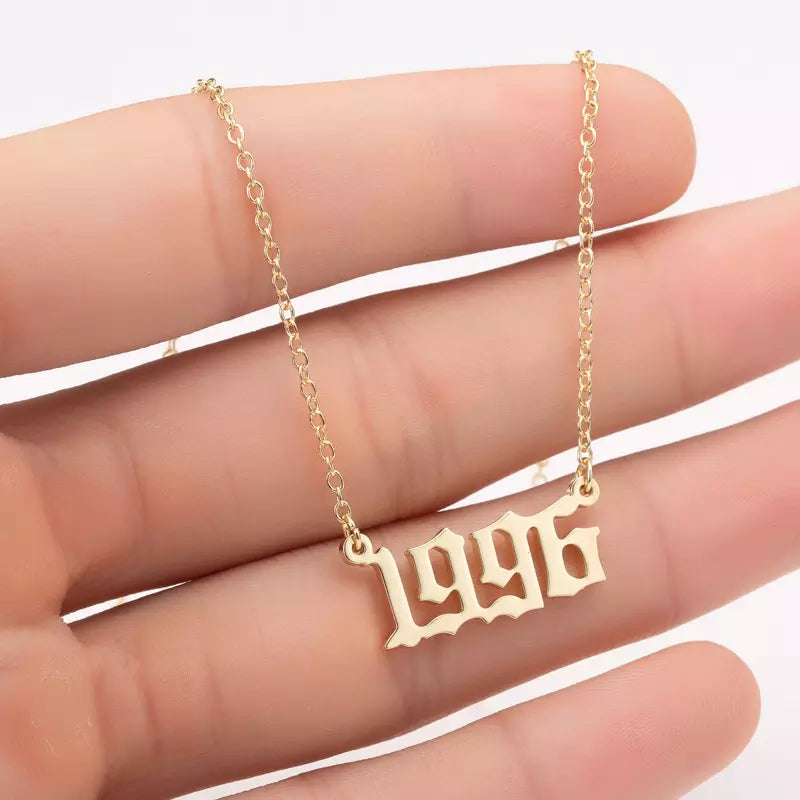 Prime & Pure 9K Yellow Gold Birthyear Necklace 1996