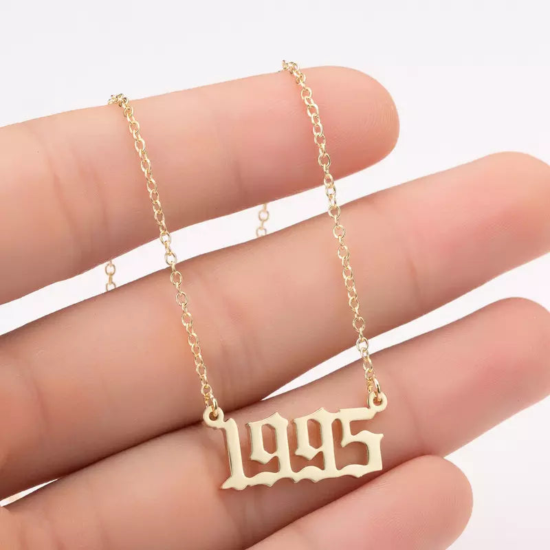 Prime & Pure 9K Yellow Gold Birthyear Necklace 1995