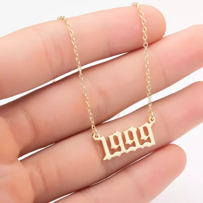 Prime & Pure 9K Yellow Gold Birthyear Necklace 1999
