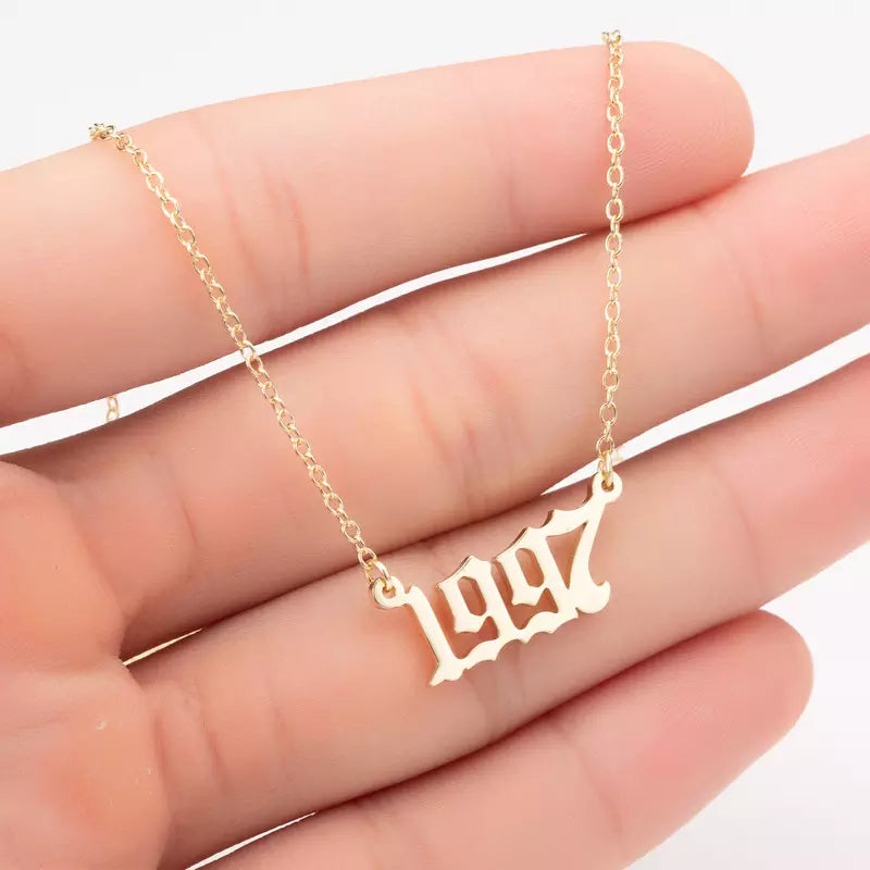 Prime & Pure 9K Yellow Gold Birthyear Necklace 1997