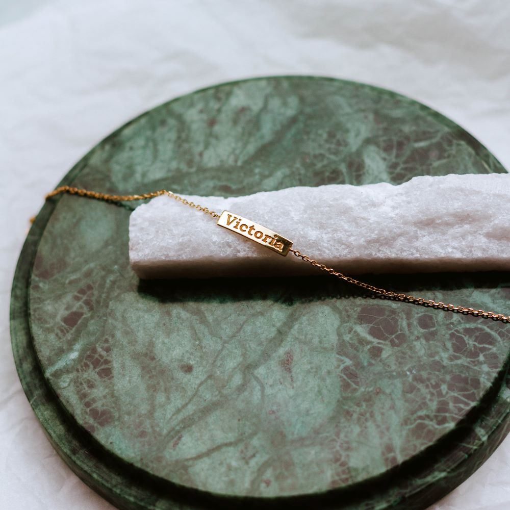 Engraved Bar Bracelet