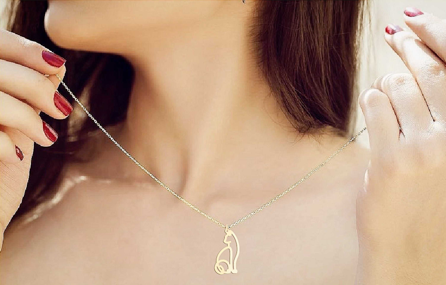 Cat Line Necklace