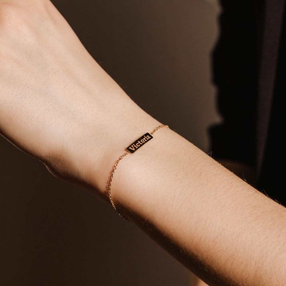 Engraved Bar Bracelet
