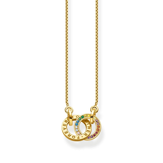THOMAS SABO Necklace Together with Two Rings Gold Plated