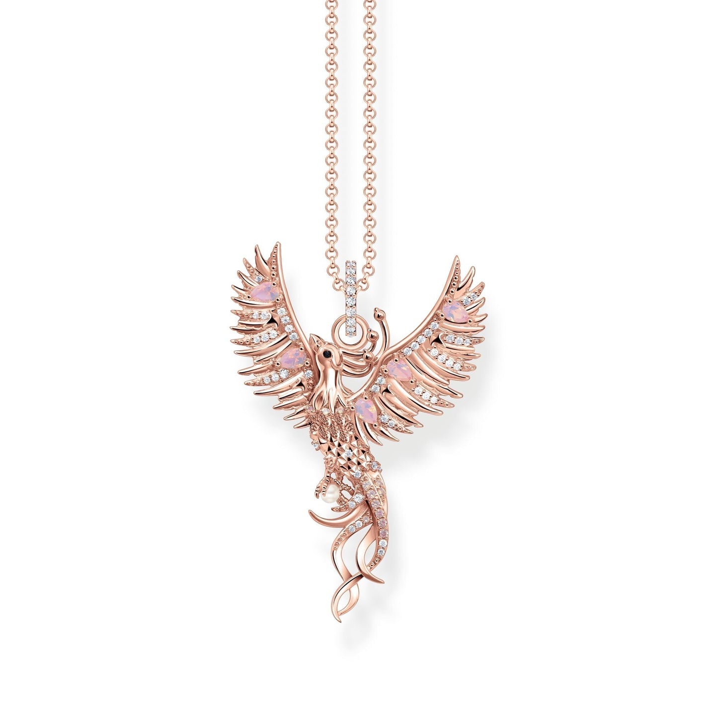 THOMAS SABO Rose Gold Necklace with Phoenix Pendant
