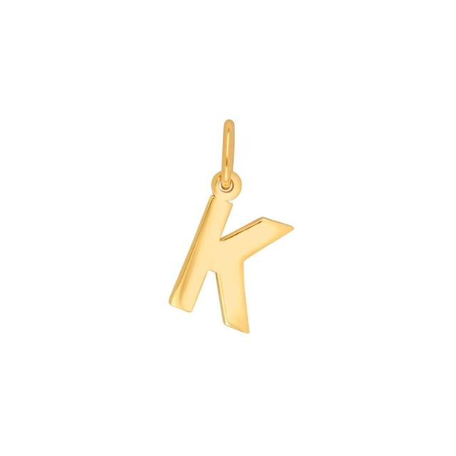 Prime & Pure 9K Yellow Gold Initial Pendant Letter K