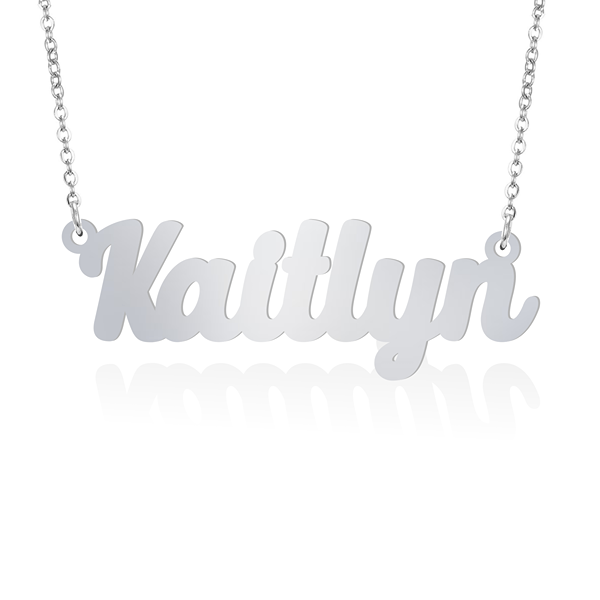 Prime & Pure 9K White Gold Name Necklace Kaitlyn