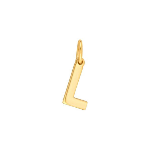Prime & Pure 9K Yellow Gold Initial Pendant Letter L