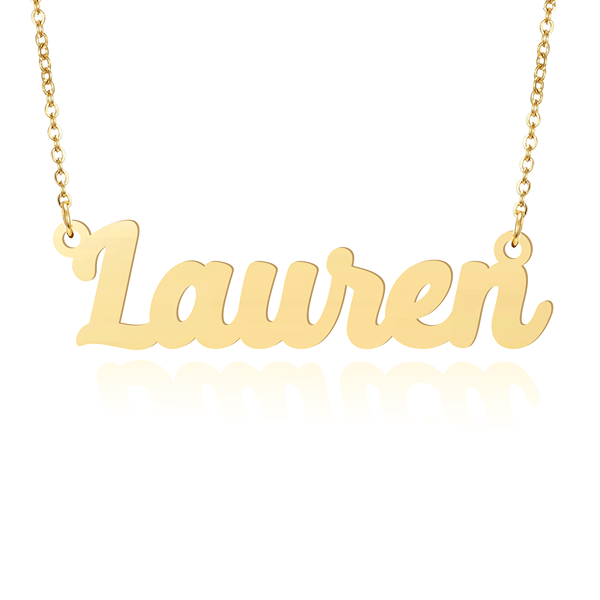 Prime & Pure 9K Yellow Gold Name Necklace Lauren