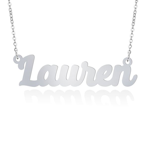Prime & Pure Sterling Silver Name Necklace Lauren