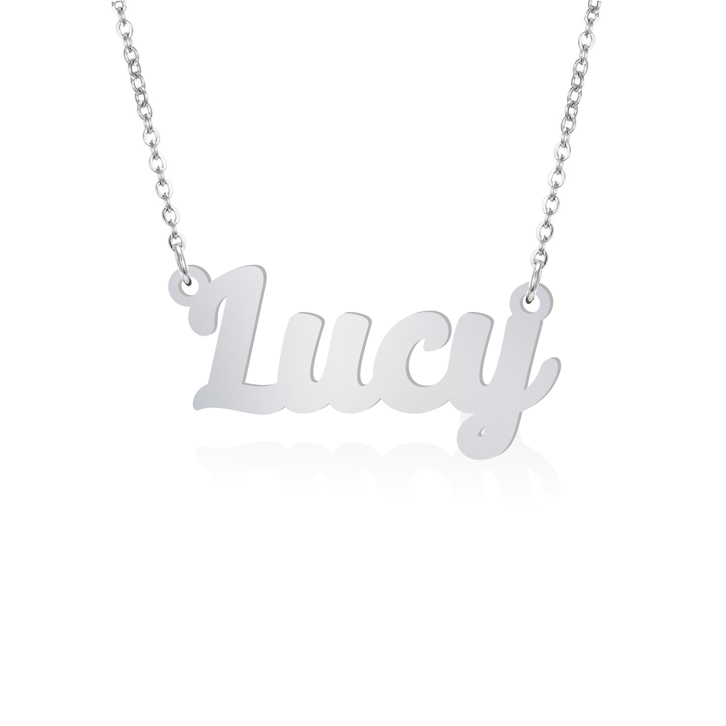 Prime & Pure 9K White Gold Name Necklace Lucy