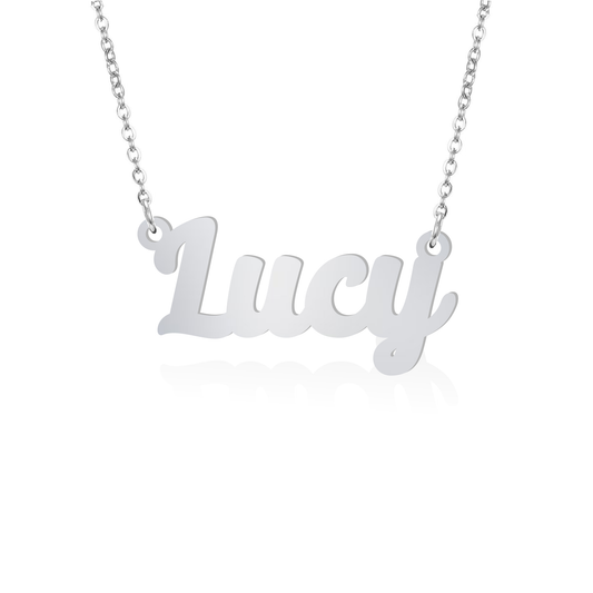 Prime & Pure 9K White Gold Name Necklace Lucy