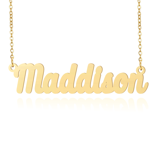 Prime & Pure 9K Yellow Gold Name Necklace Maddison