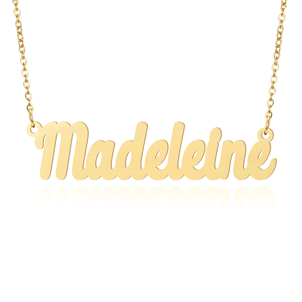 Prime & Pure 9K Yellow Gold Name Necklace Madeleine
