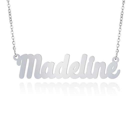 Prime & Pure 9K White Gold Name Necklace Madeline