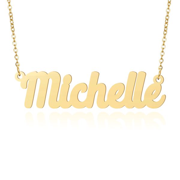 Prime & Pure 9K Yellow Gold Name Necklace Michelle
