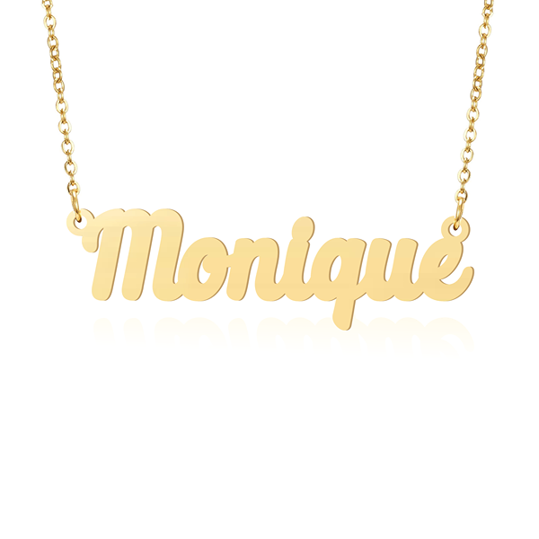Prime & Pure 9K Yellow Gold Name Necklace Monique
