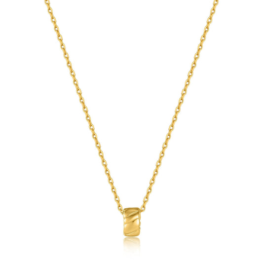 Ania Haie Gold Smooth Twist Pendant Necklace