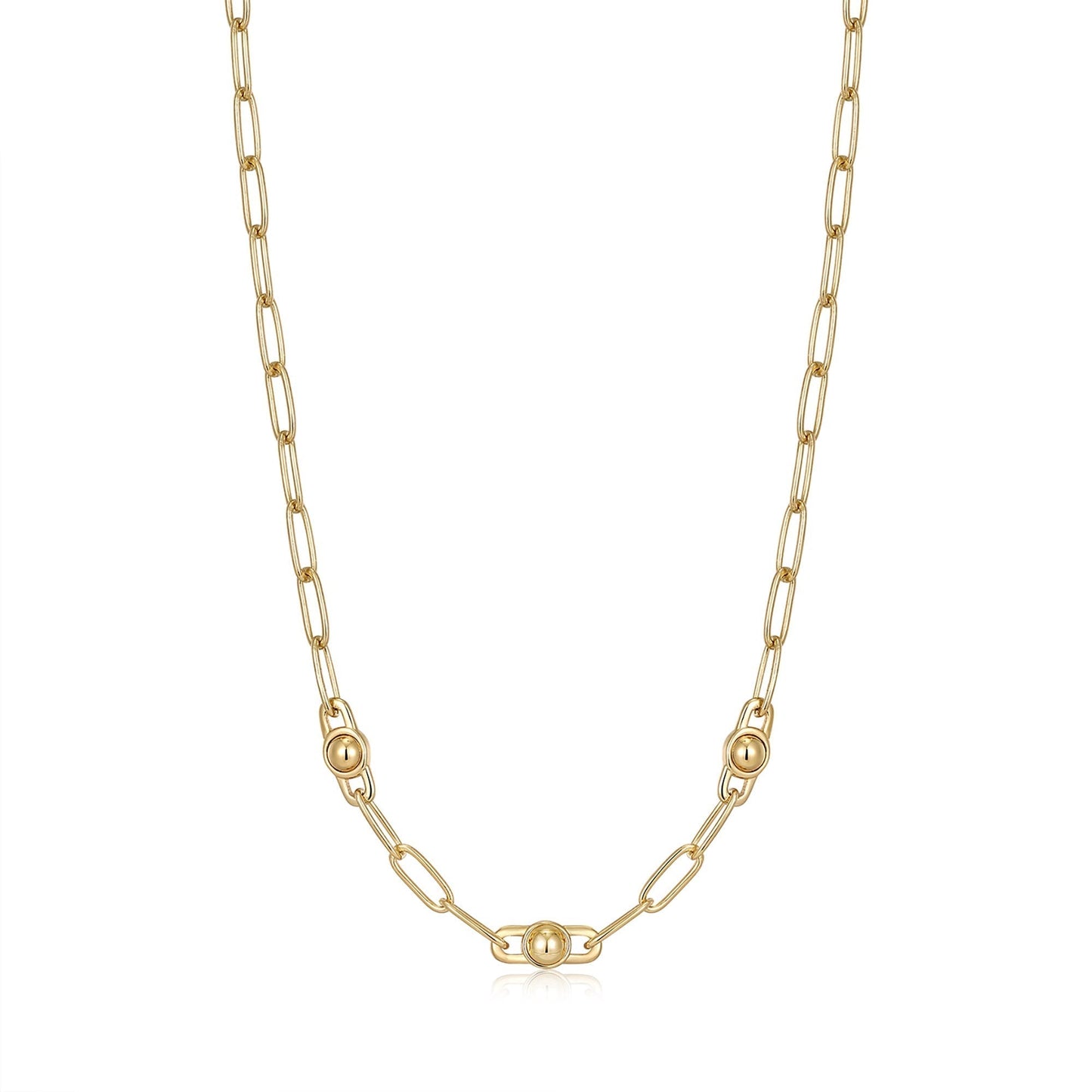 Ania Haie Gold Orb Link Chunky Chain Necklace