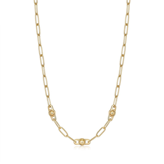 Ania Haie Gold Orb Link Chunky Chain Necklace