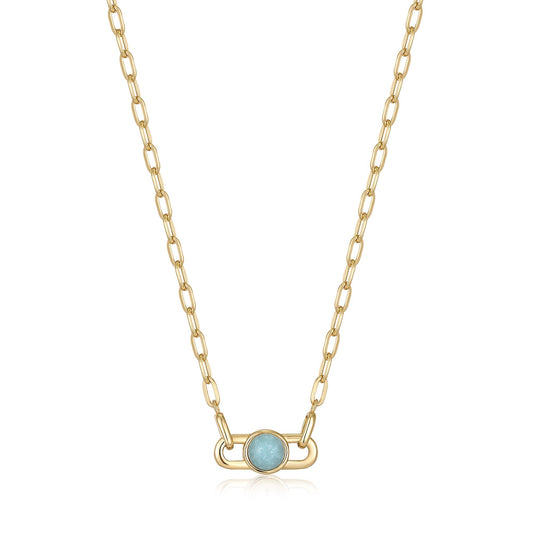 Ania Haie Gold Orb Amazonite Link Necklace