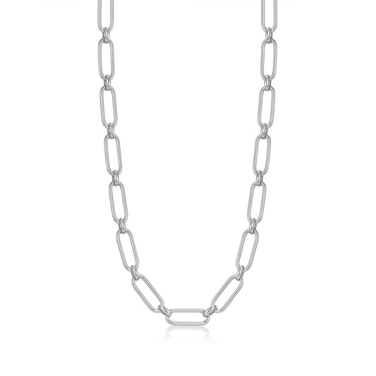 Ania Haie Silver Cable Connect Chunky Chain Necklace