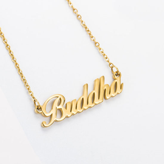 22 Karat Yellow Gold Name Necklace Cinder