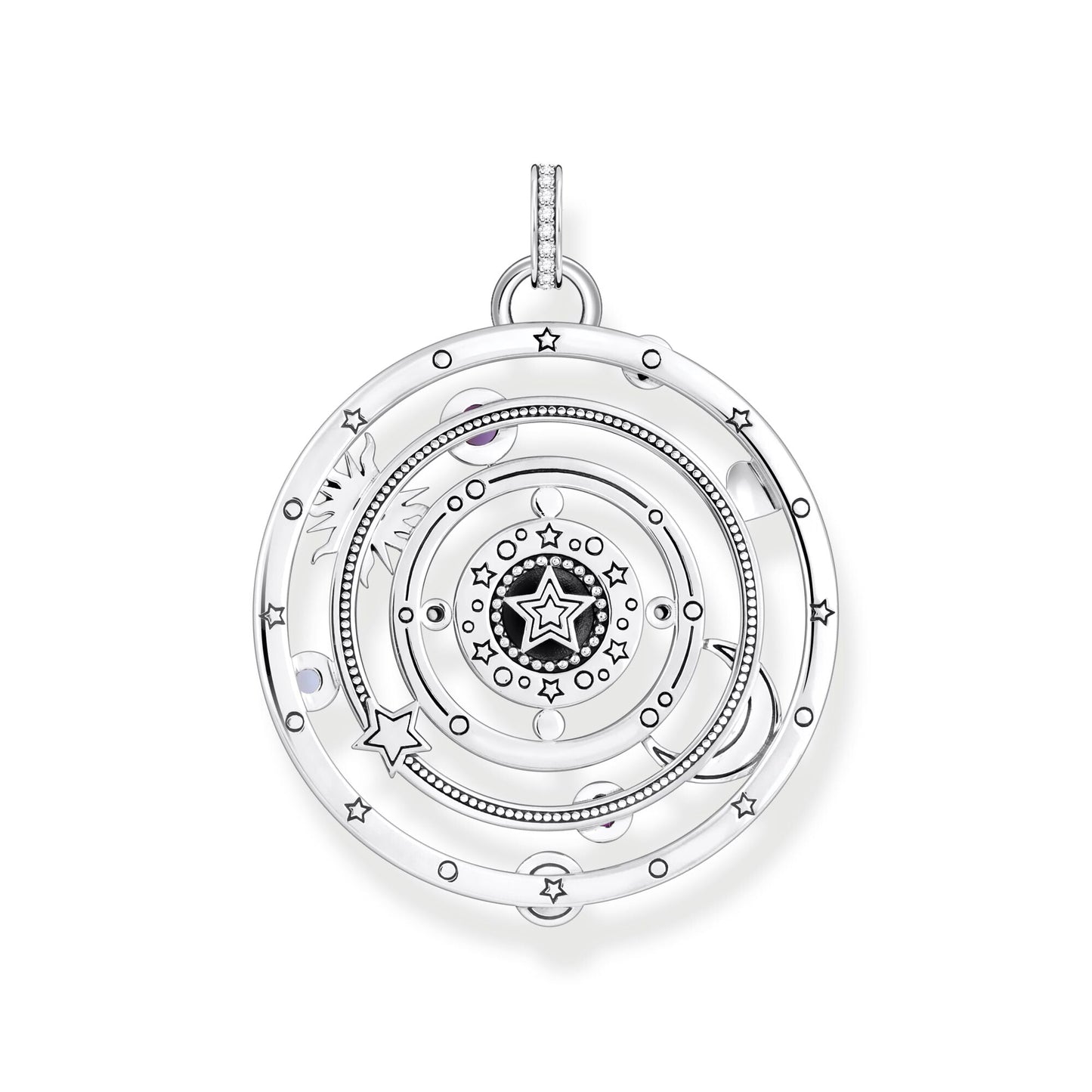 THOMAS SABO Cosmic Silver Pendant with Colourful Stones