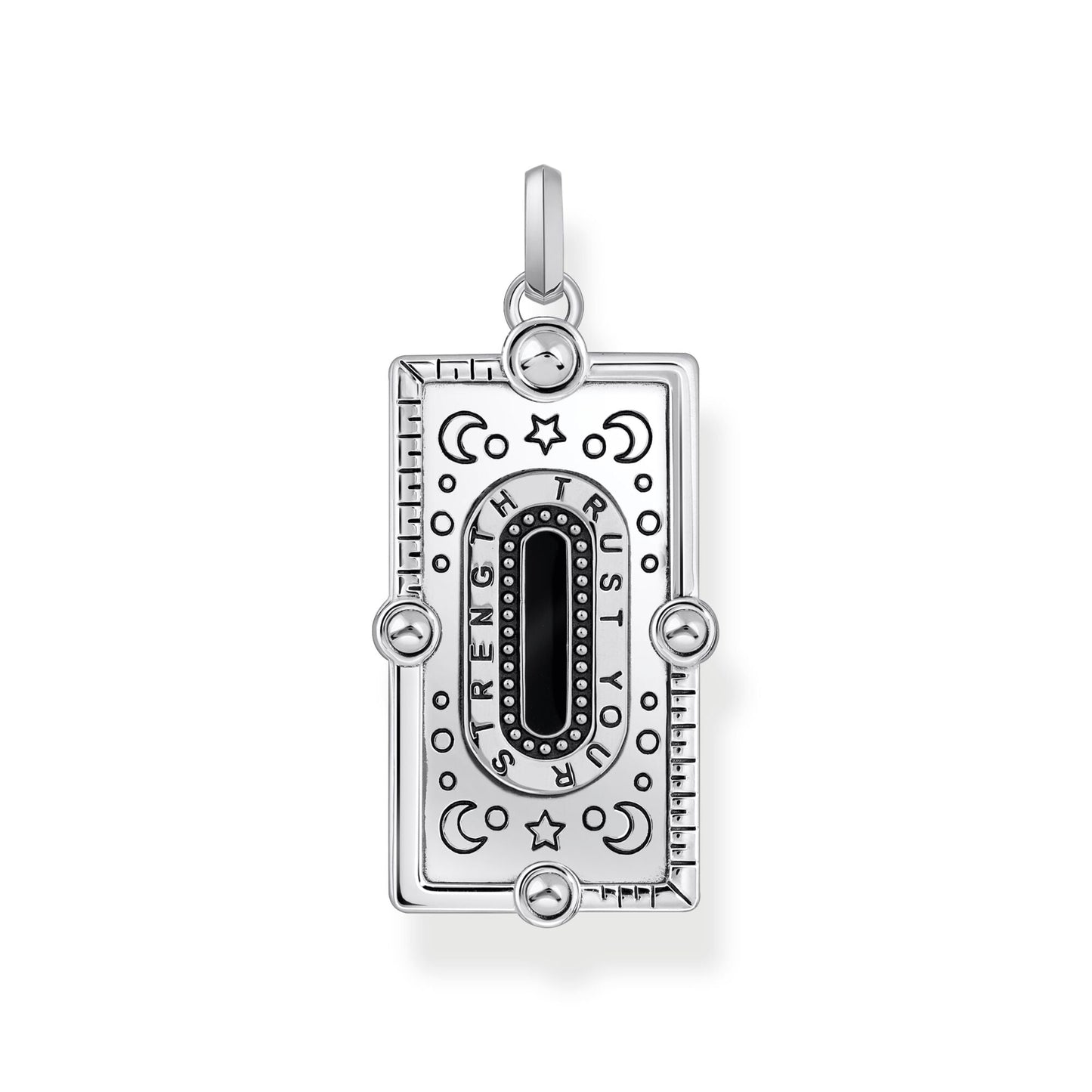 THOMAS SABO Cosmic Pendant with A Snake, Black Cold Enamel and Various Stones